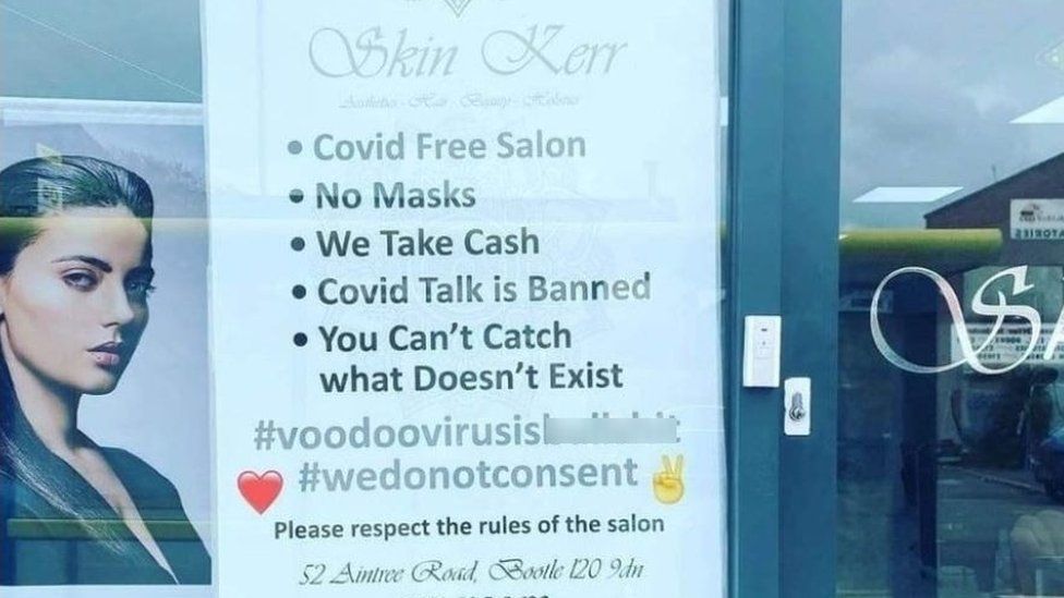 Posters in Skin Kerr salon window