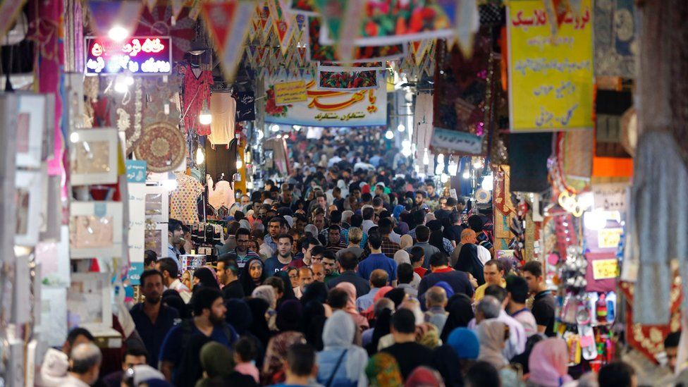 Market scene in Tehran