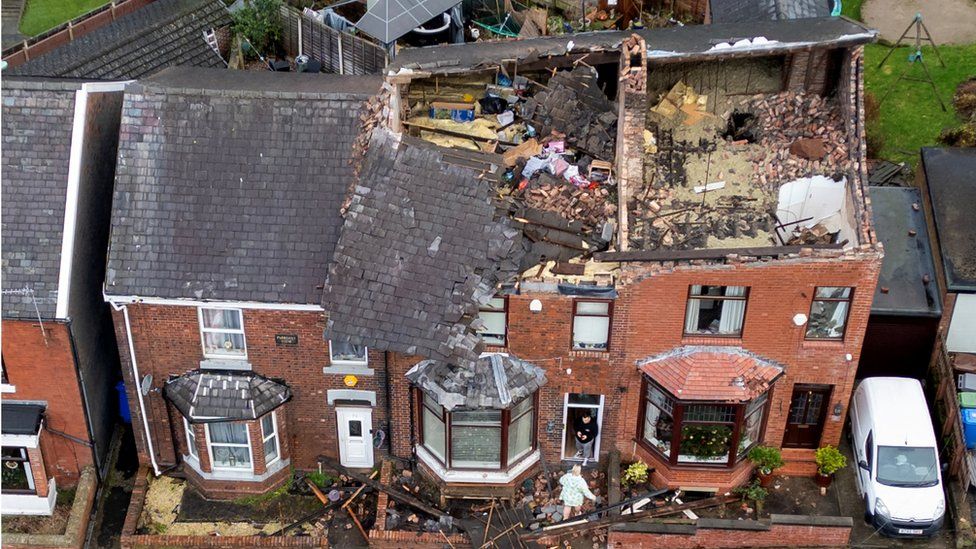House roof blown off in Stalybridge