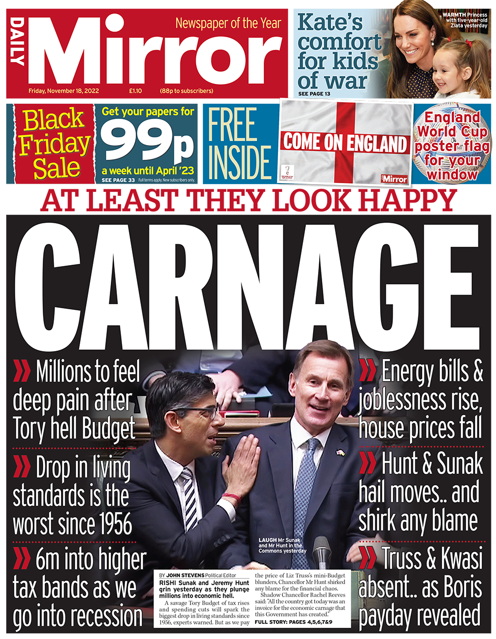 Daily Mirror front page