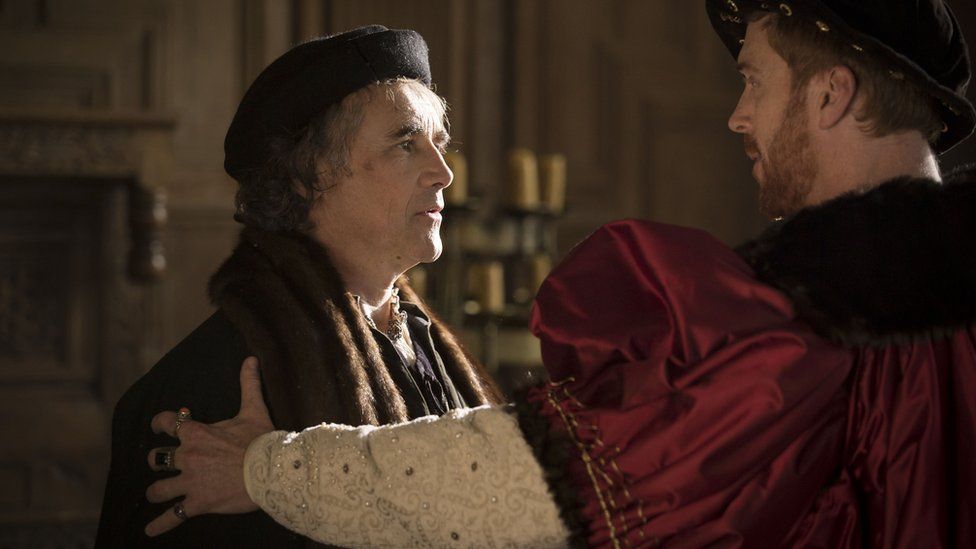 Damian Lewis as Henry VIII (right) and Sir Mark Rylance as Thomas Cromwell in the BBC TV adaptation of Wolf Hall