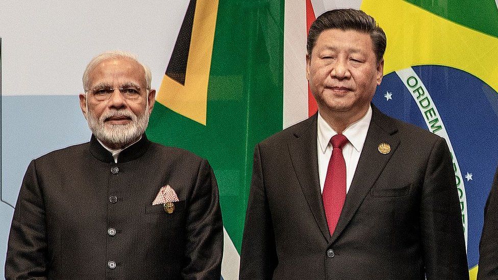 Minister Modi, Narendra, China's President Xi Jinping during the 10th BRICS summit on July 26, 2018