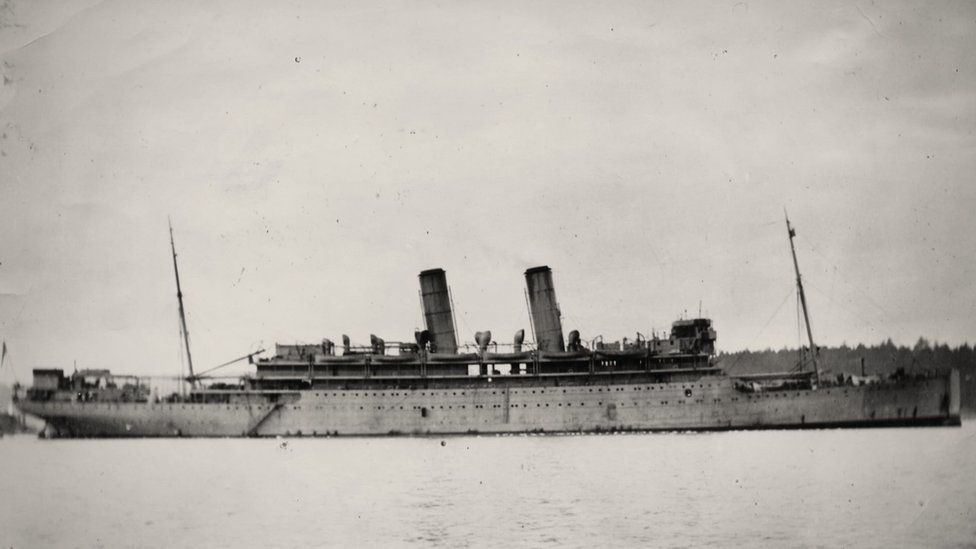 The HMS Otranto was carrying US troops across the Atlantic when disaster struck