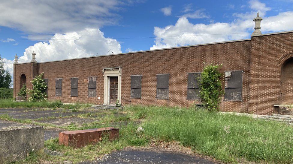 An empty building in Stewartby, Bedfordshire