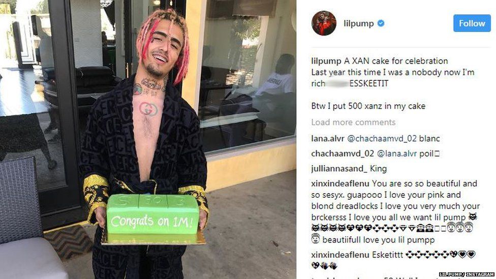 Rapper Pump says he's not taking Xanax in - BBC News