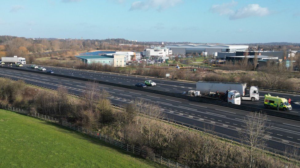 Scene after crash on M1