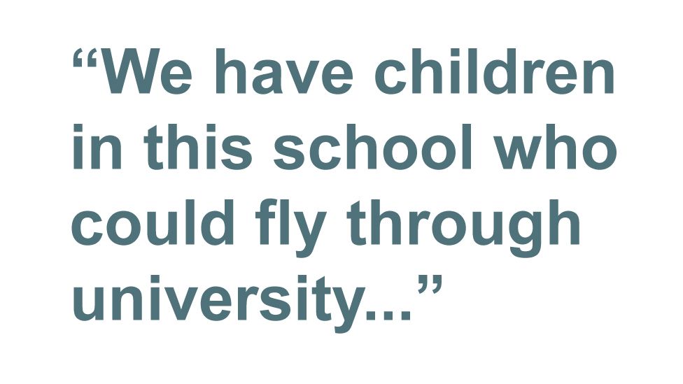 Quotebox: We have children in this school who could fly through university