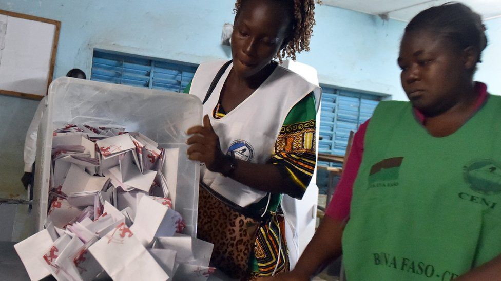 Counting under way in Burkina Faso elections - BBC News