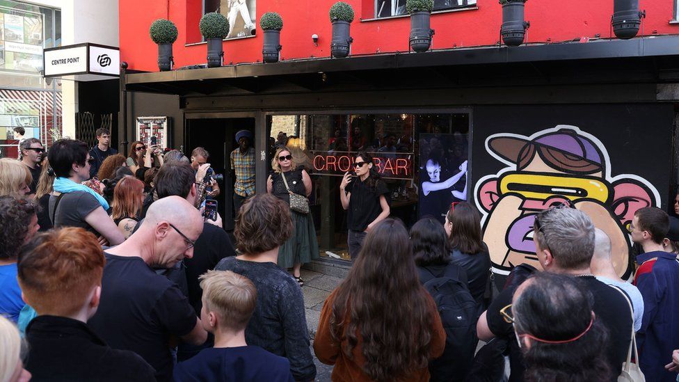 Attendees gathered at the Irish Rock 'n' Roll Museum in the Temple Bar area of Dublin,