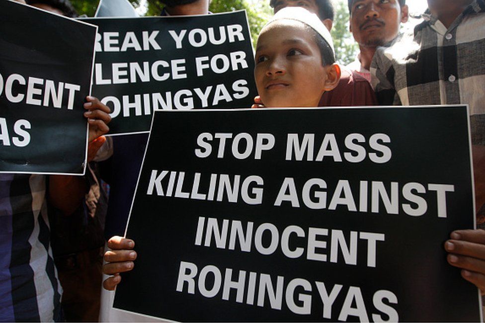 Rohingya Muslim refugees protecting in India