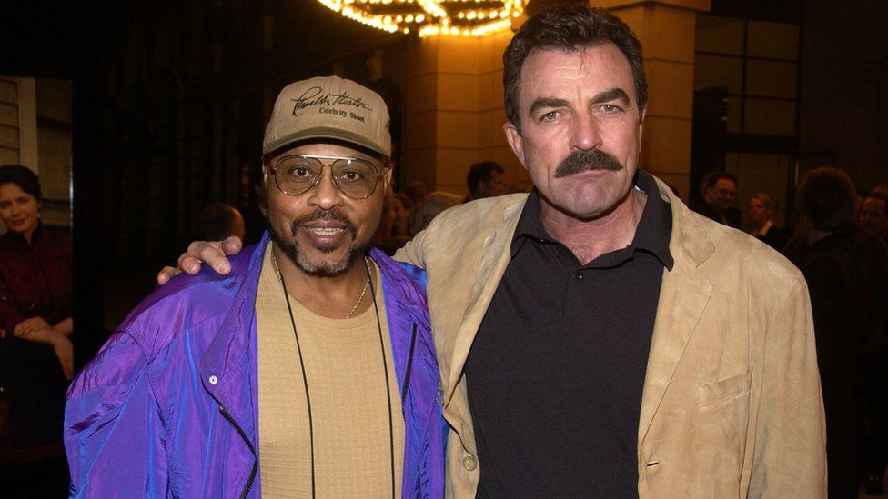 Roger E. Mosley pictured with Tom Selleck in 2003