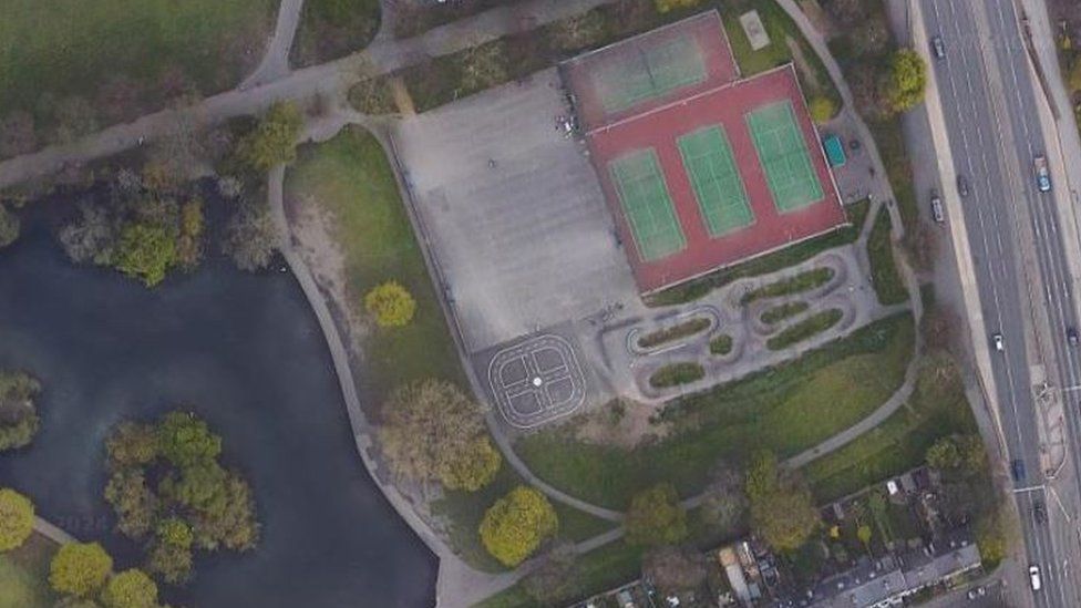 Hillsborough park from above