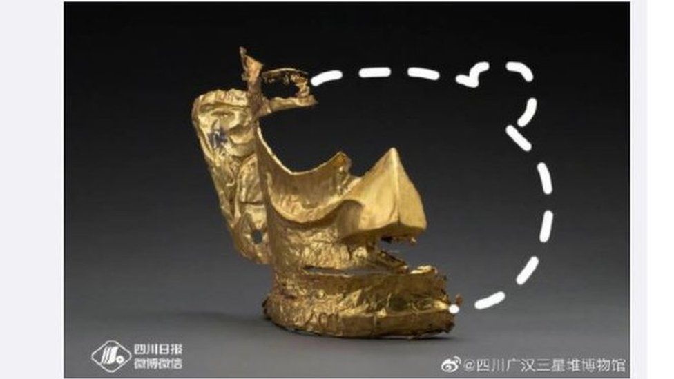 Музей Саньсиндуи Сообщение Weibo о мемах с золотой маской