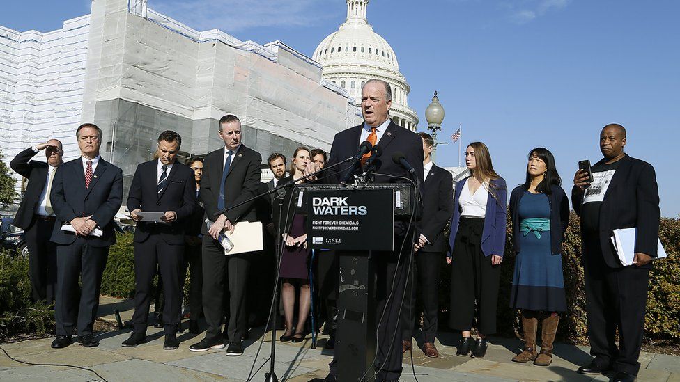 Rep. Dan Kildee (D-MI), Co-Chair, Bipartisan PFAS Task Force, speaks at the Fight Forever Chemicals Campaign kick off event on Capitol Hill on November 19, 2019 in Washington, DC.