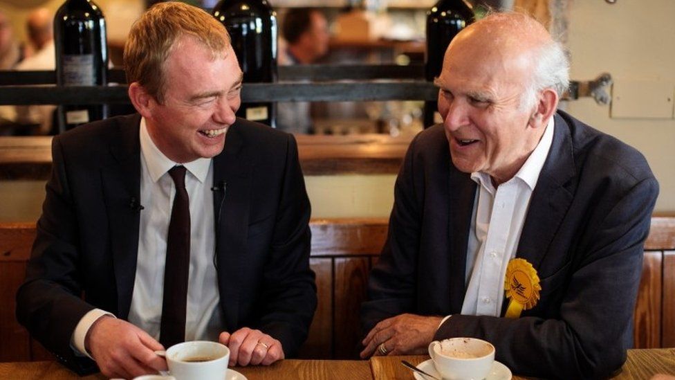 Tim Farron and Vince Cable