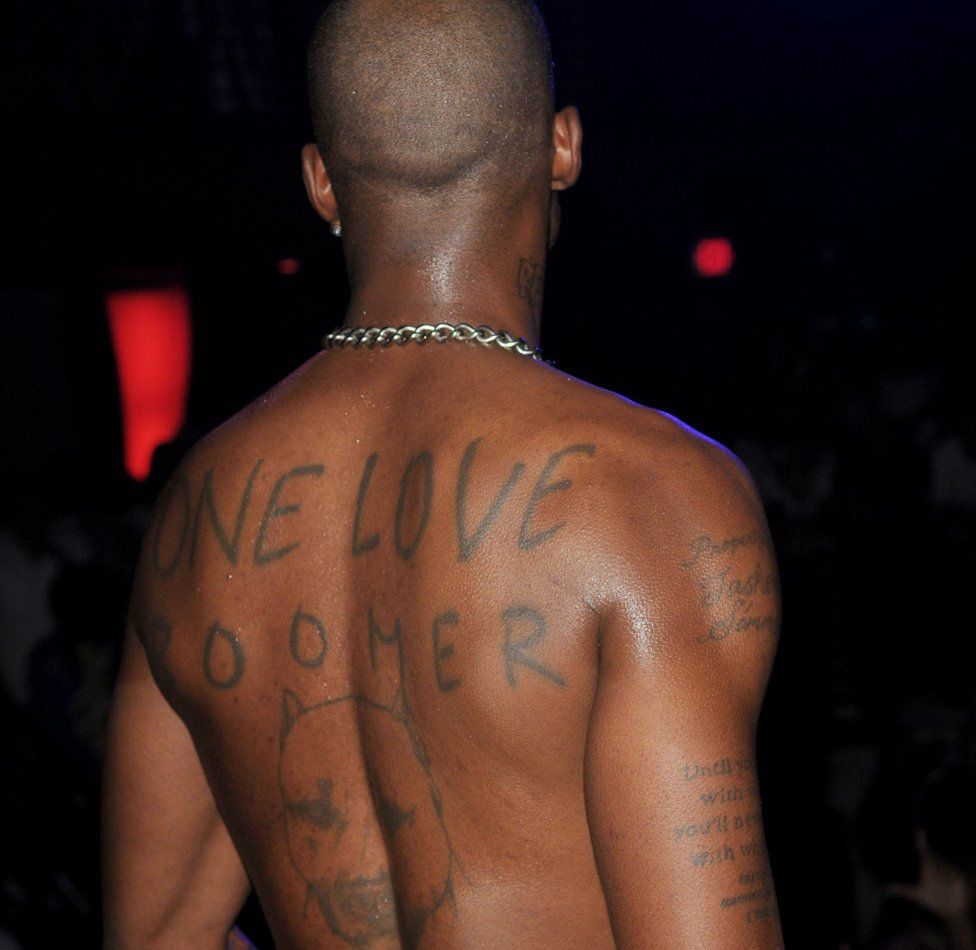 DMX's tattoo in honour of his pet dog