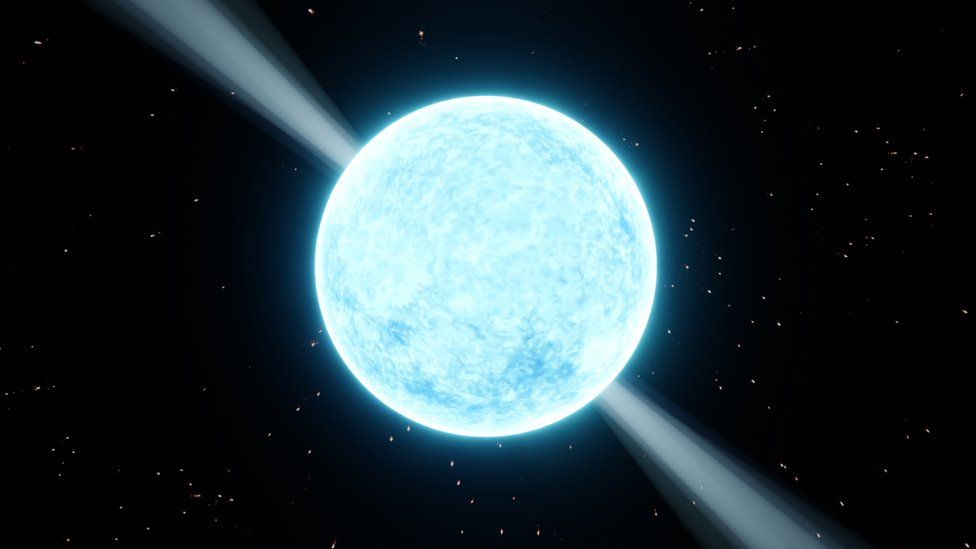 Artist impression of a pulsar