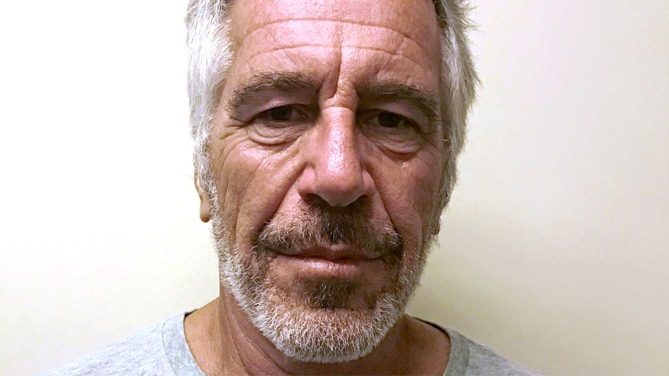 Jeffrey Epstein appears in a photograph taken for the New York State Division of Criminal Justice Services' sex offender registry in 2017
