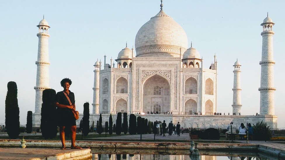 Ashley Butterfield at the Taj Mahal