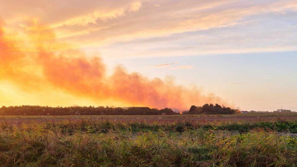 Kirton Holme early morning blaze rips through 9,000 hay bales BBC News