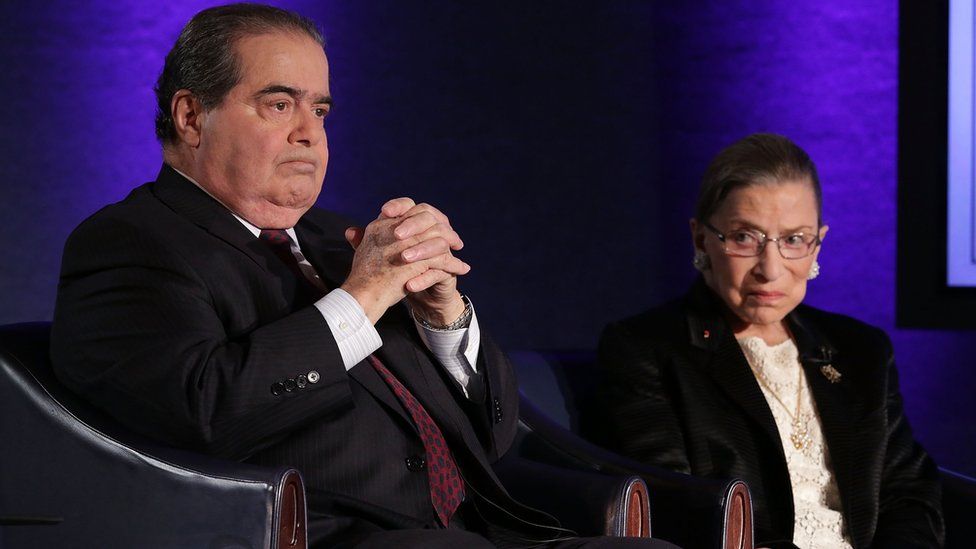 File photo: Antonin Scalia and Ruth Bader Ginsburg in 2014