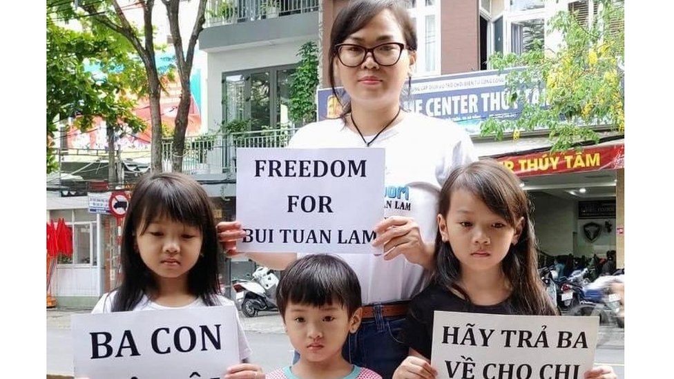 Η γυναίκα και τα παιδιά του Bui Tuan Lam