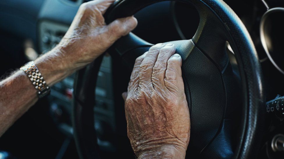 Older person driving