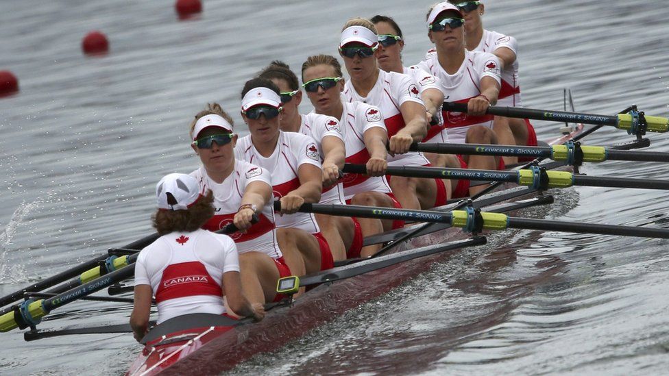 Canada's women's eights team competes at Rio