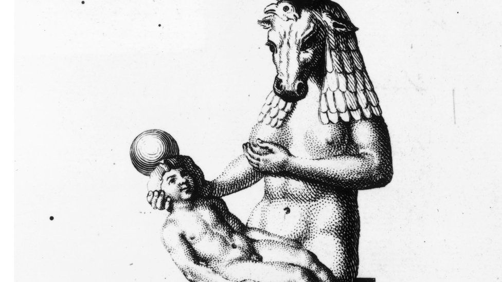 The goddess Isis breastfeeding her son