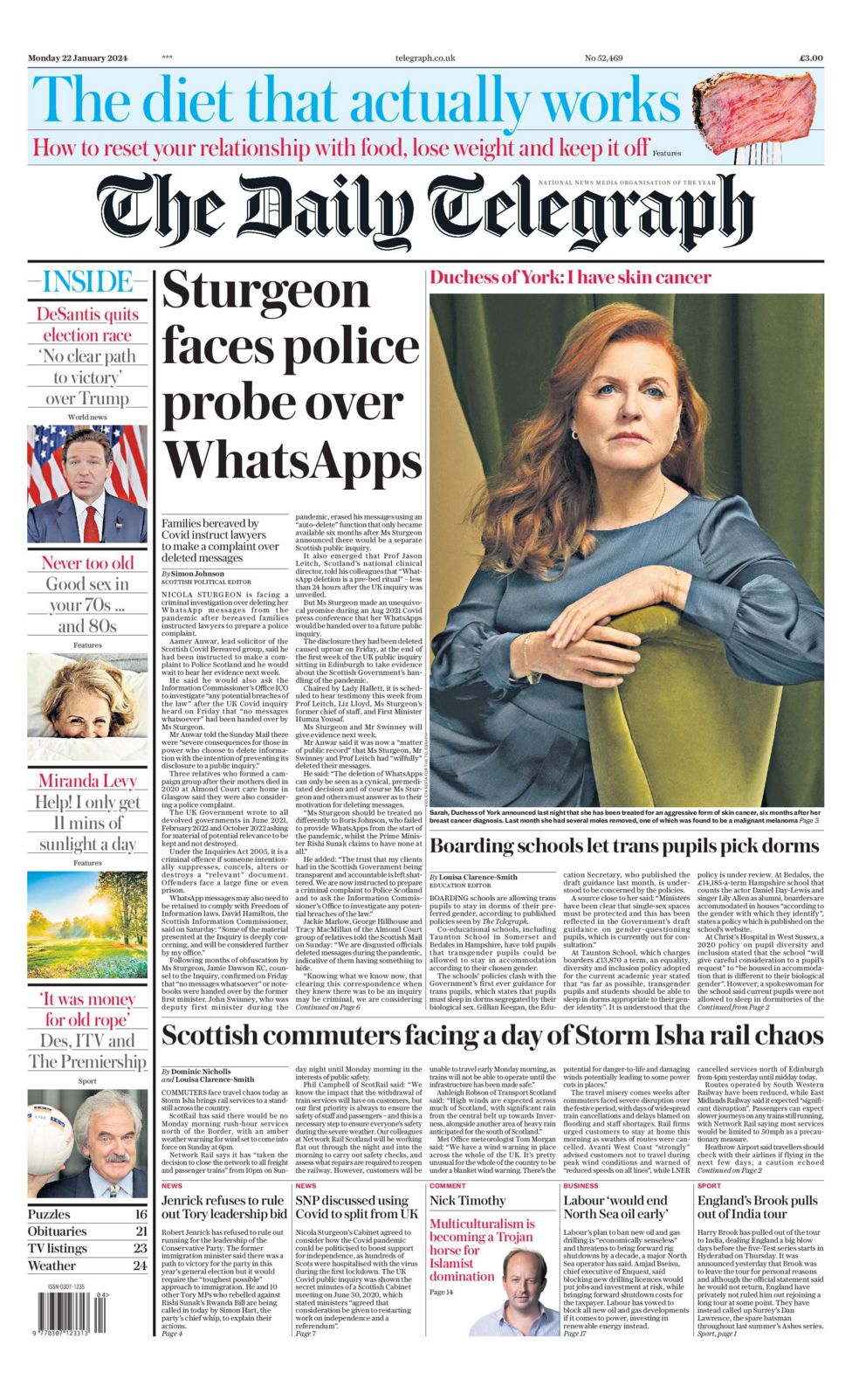 Scotland's papers: Covid message row and Storm Isha rages - BBC News