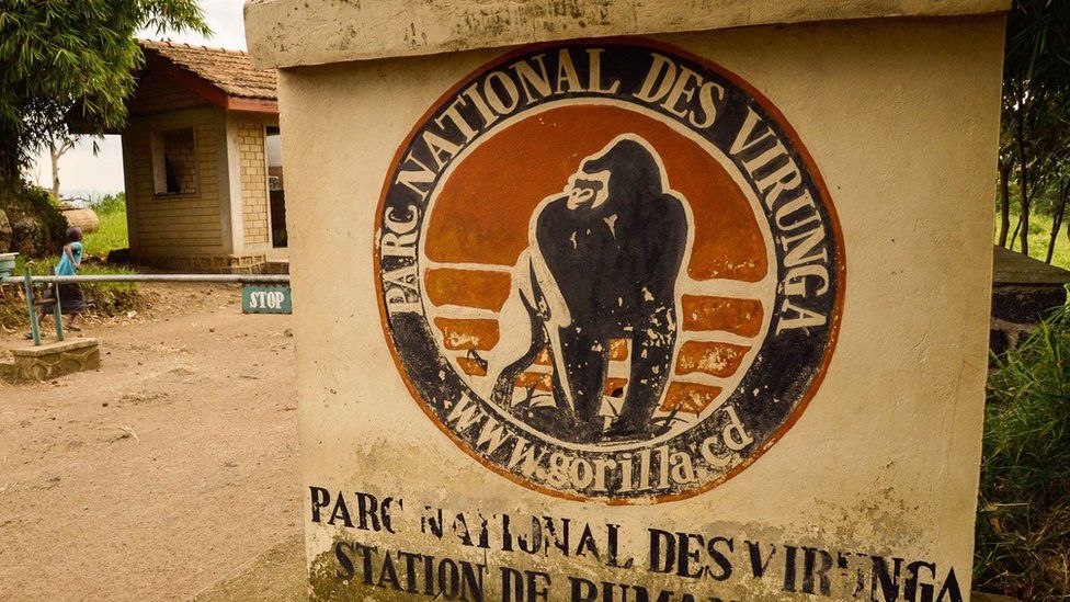 Virunga National Park sign