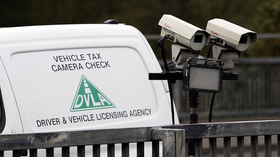 DVLA automatic number plate recognition vehicle with cameras