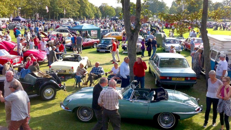 Visitors enjoying exhibits at the North West Vintage Rally