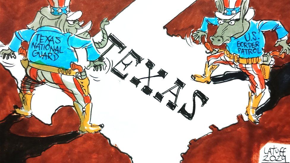 Political cartoon of Texas