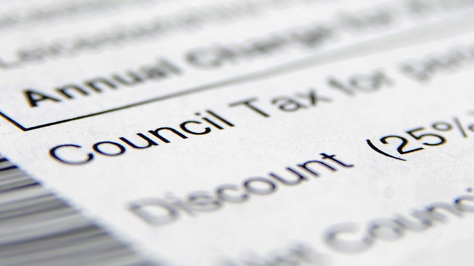 Close up photograph of a council tax bill