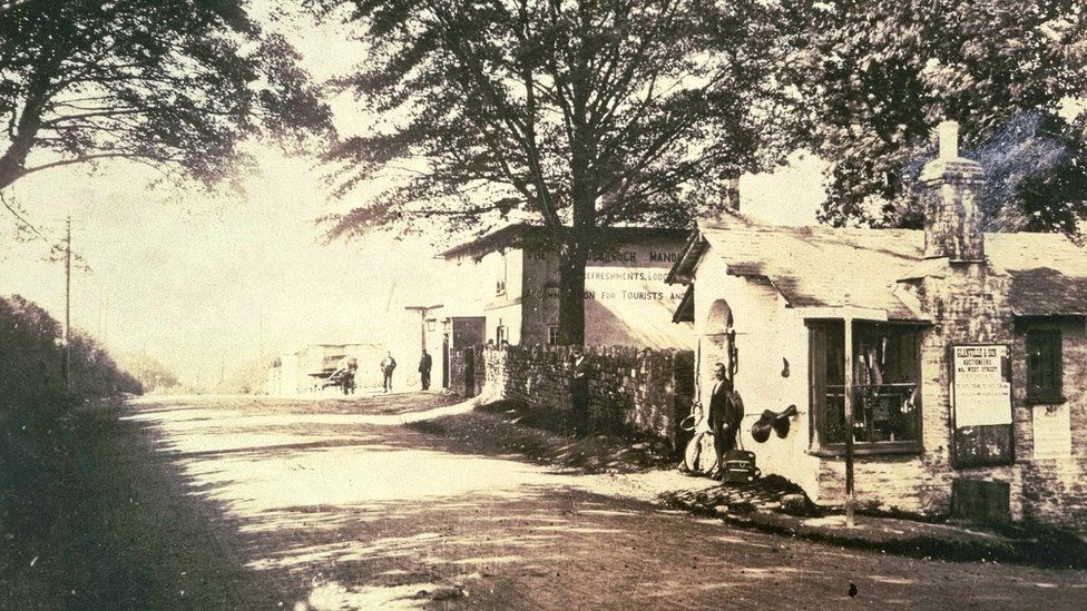 Image shows the former tollhouse in the 19th Century