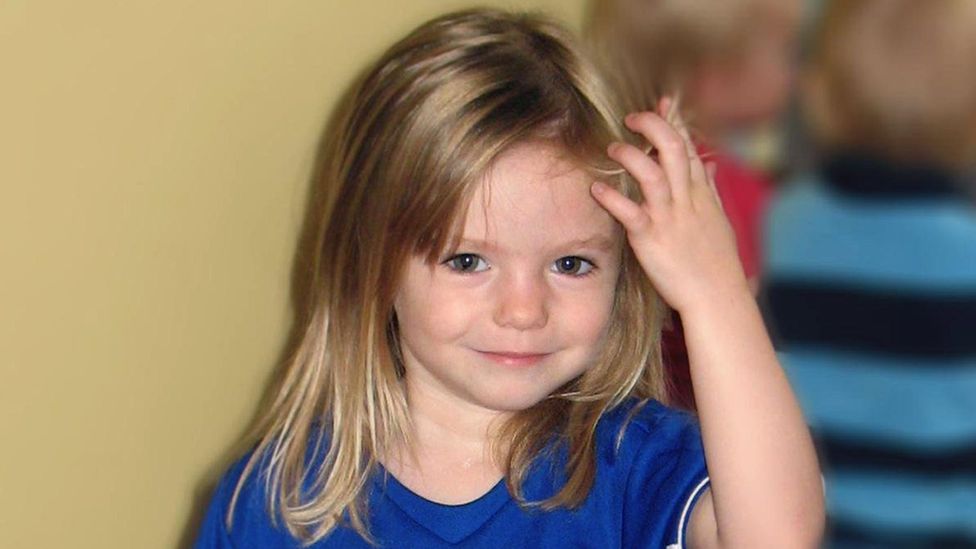 Madeleine McCann pictured in an Everton football shirt