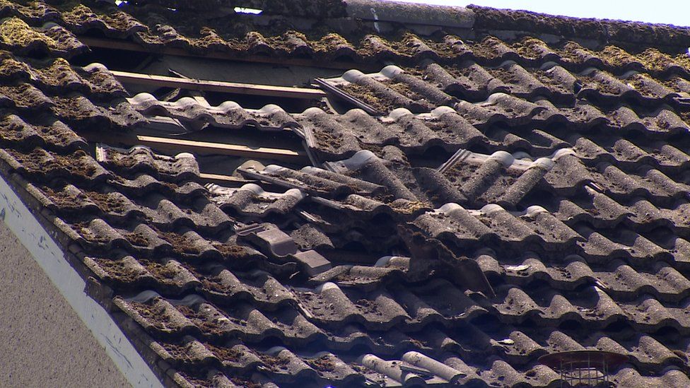 Damage to roof in Coleraine