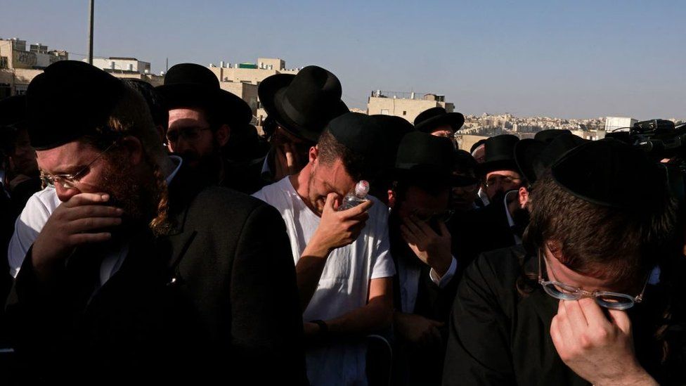 Mourners in Jerusalem, 30 April
