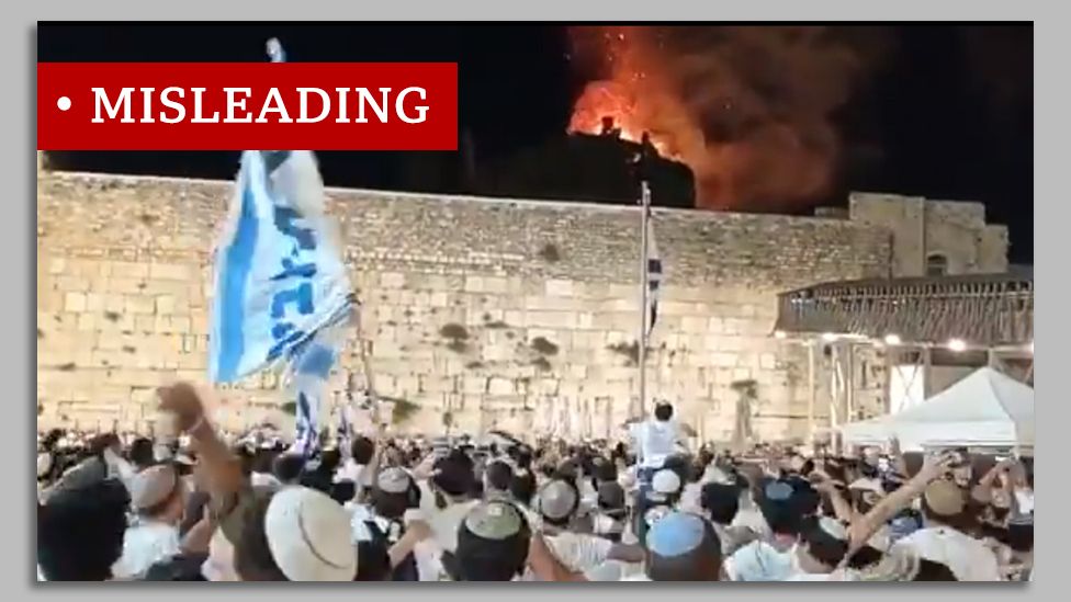 Misleading footage claimed that al-Aqsa mosque was on fire