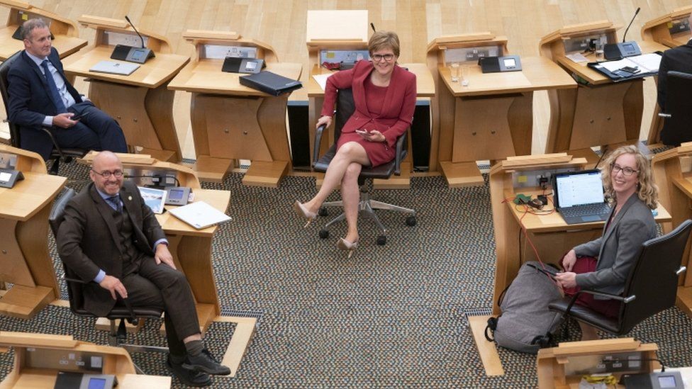 Sturgeon with Green leaders