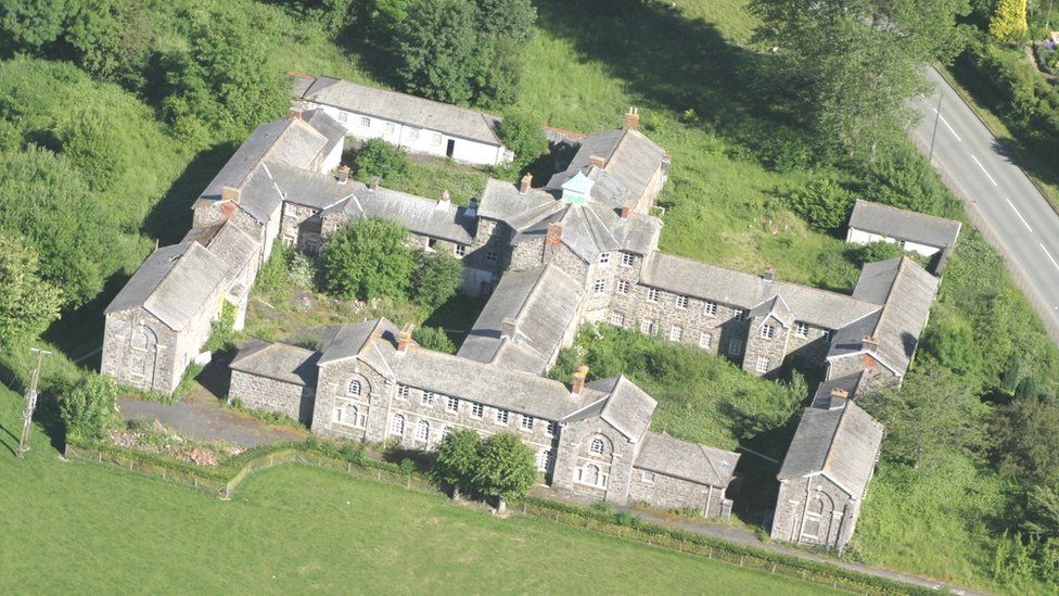 Aerial view of Llanfyllin Union Workhouse