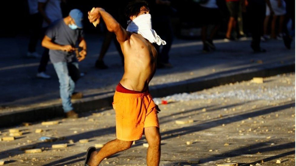 clashes in Beirut, 9 August 2020