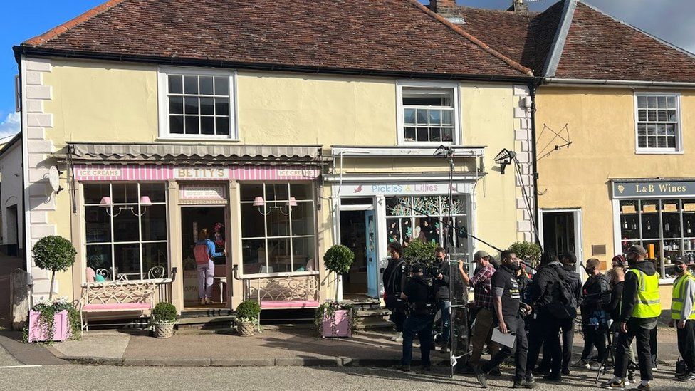 The Strays filming in Lavenham
