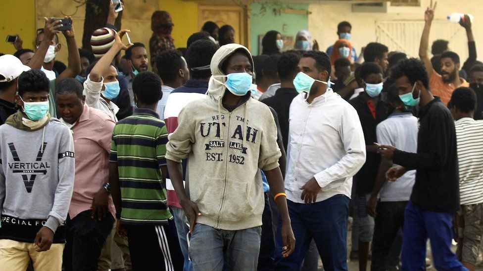 Protesters in Sudan