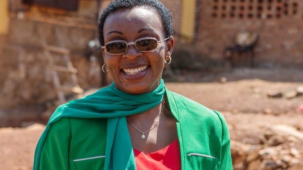 Victoire Ingabire pictured after her release from jail