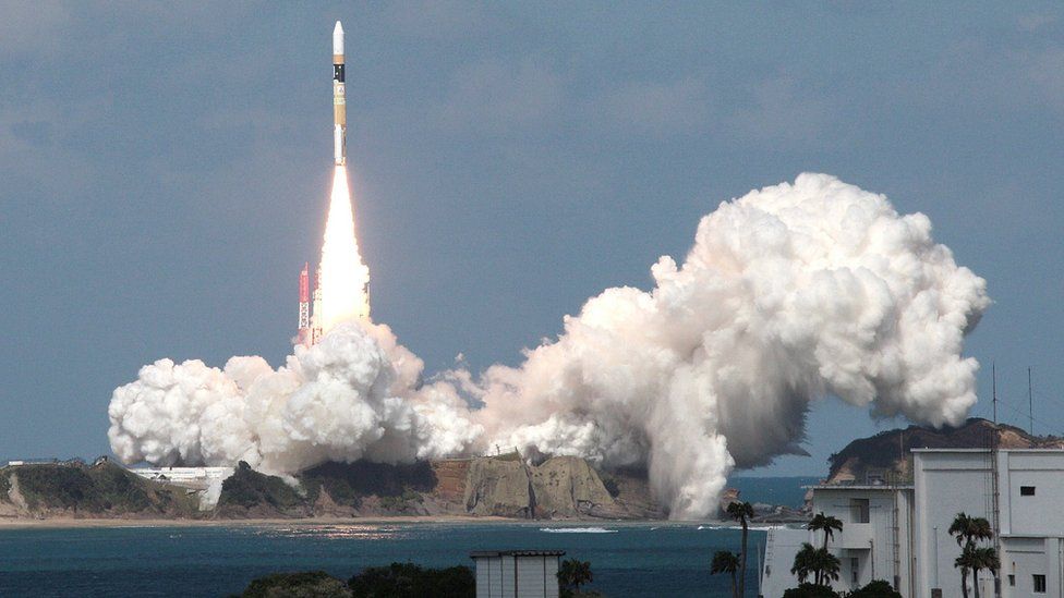 Japan's H-2A rocket blasting off