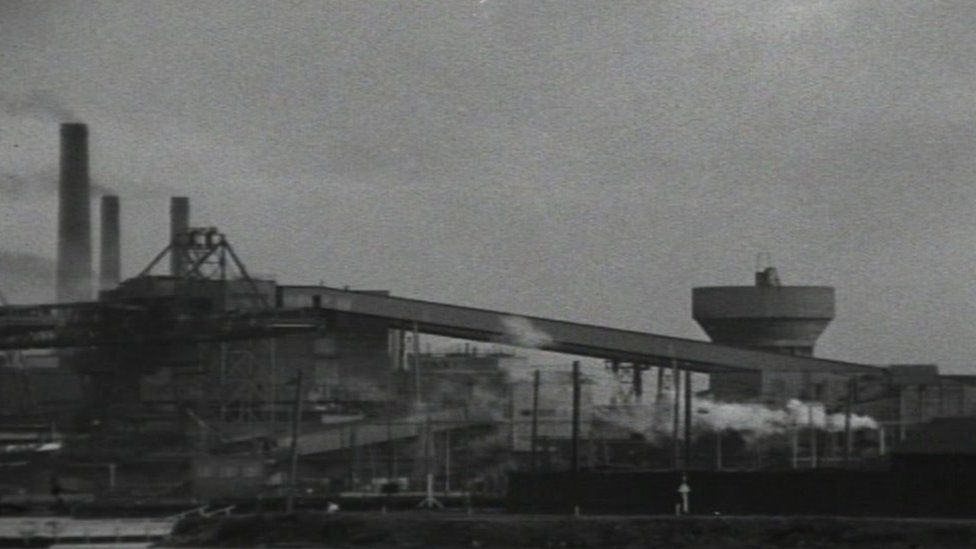 Port Talbot steel plant circa 1965