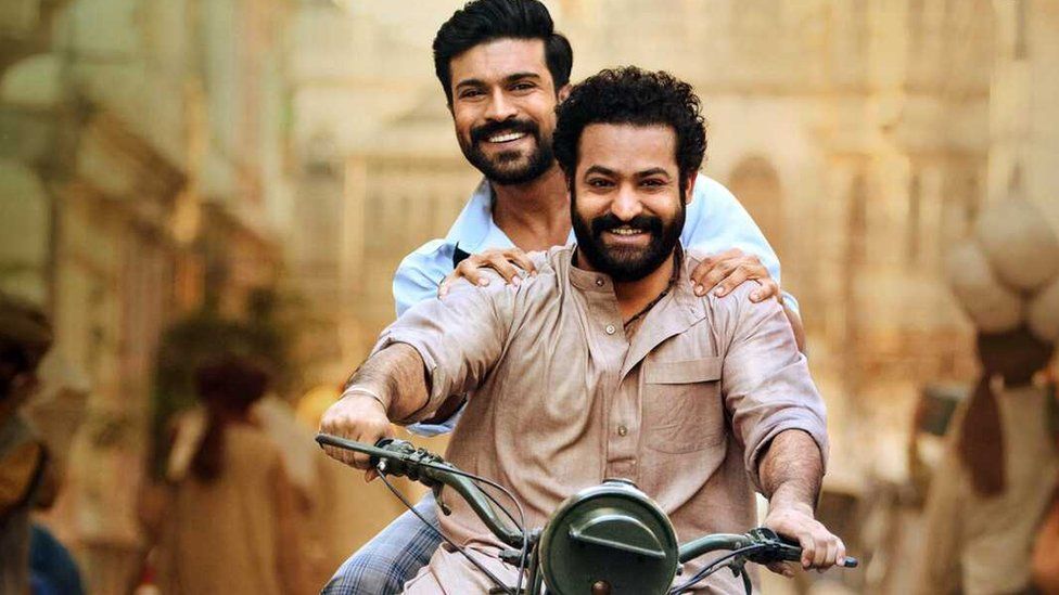 NTR Jr and Ram Charan in a still from RRR