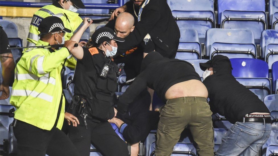 Police at King Power Stadium